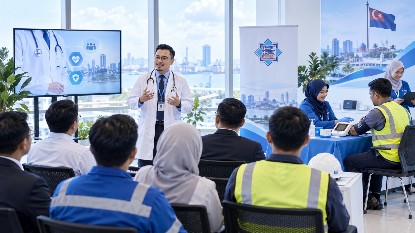 Corporate on-site medical check-up and employee health talk by Klinik Al-Fatih Johor